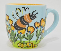 MUG, BLUE BEE